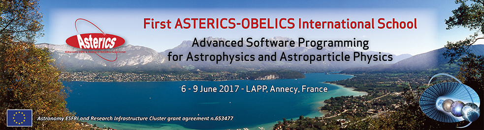 Advanced software programming for astrophysics and astroparticle physics