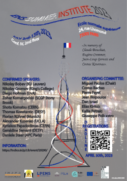 École normale supérieure Summer Institute 2023 (3-13 juillet 2023): Accueil  · IN2P3 Events Directory (Indico)